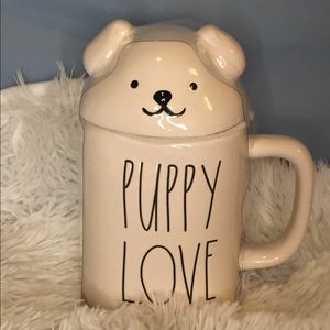 Rae Dunn Puppy Love Mug w/Topper
